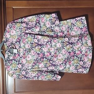 More Jazz Size 20 Petite Vintage Floral Blazer‎ Button Up Shoulder Pads
